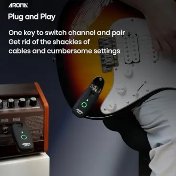 Aroma UHF Wireless Guitar System | 7 Channels, Rechargeable