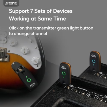 Aroma UHF Wireless Guitar System | 7 Channels, Rechargeable