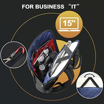 BOPAI 15 inch Slim Laptop Backpack - Lightweight & Stylish