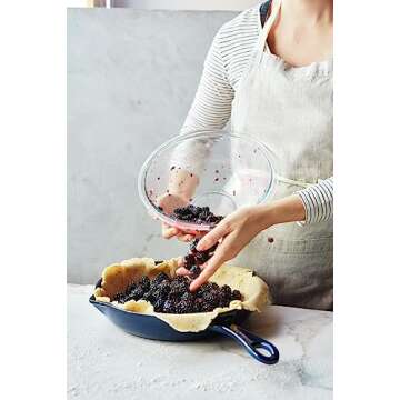 Staub Cast Iron 10-inch Fry Pan - Dark Blue, Made in France