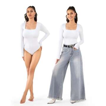 Stylish MANGOPOP Long Sleeve Bodysuit - Perfect for Every Occasion