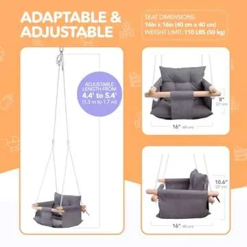 CaTeam Canvas Baby Swing - Safe, Cozy & Durable for Kids