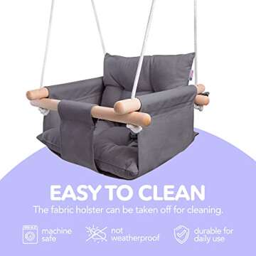 CaTeam Canvas Baby Swing - Safe, Cozy & Durable for Kids