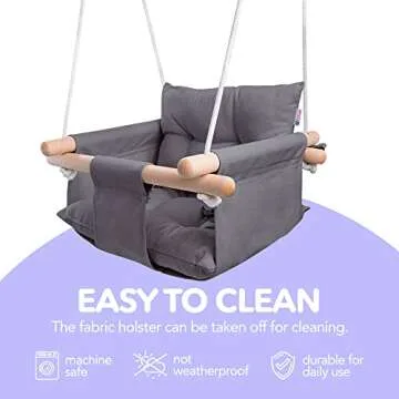 CaTeam Canvas Baby Swing - Safe, Cozy & Durable for Kids