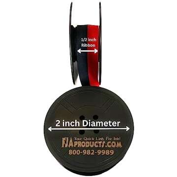 FJA Products Royal Quiet Deluxe Twin Spool Combo Pack Typewriter Ribbon - 2 Pack