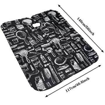 FEBSNOW 3 Pcs Professional Barber Cape for Adults,Hairdressing Salon Cape for Styling Coloring Hair,...