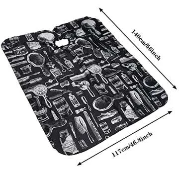 FEBSNOW 3 Pcs Professional Barber Cape for Adults,Hairdressing Salon Cape for Styling Coloring Hair,...