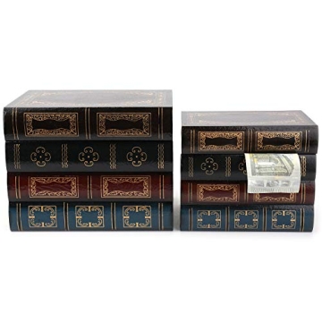 Tosnail 2 Pack Stylish Decorative Book Box Set