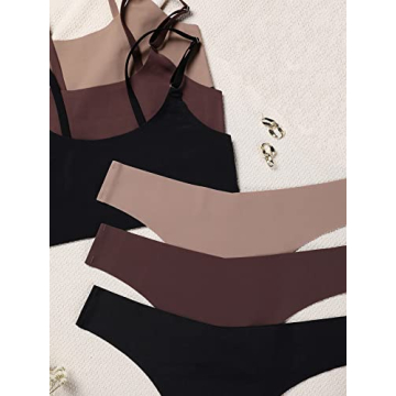 Floerns Seamless Bralette & Panty Set - 6-Piece Comfort Wear