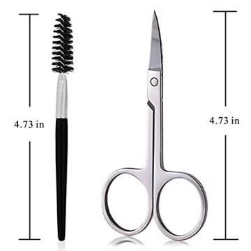 Eyebrow Scissors & Brush Set by AUMELO for Perfect Grooming