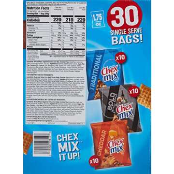 Chex Mix Classics Snack Mix, 1.75 Ounce (Pack of 30)