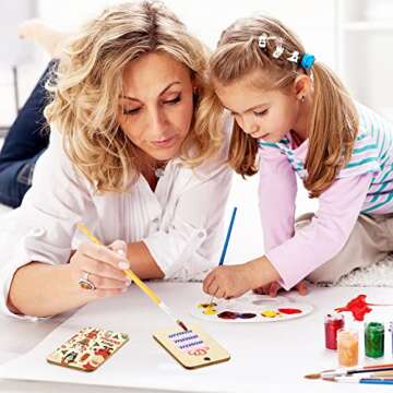 120 Pieces Wooden Tags Unfinished Wood Cutouts with Hole Blank Wood Ornament Hanging Tags Basket Label for Storage Bin 100th Day of School Gifts for St. Patrick's Day Decor DIY Craft Label