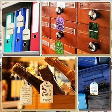 120 Pieces Wooden Tags Unfinished Wood Cutouts with Hole Blank Wood Ornament Hanging Tags Basket Label for Storage Bin 100th Day of School Gifts for St. Patrick's Day Decor DIY Craft Label