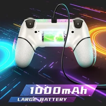AceGamer Wireless RGB Controller for PS4 and PC - Light Up Design