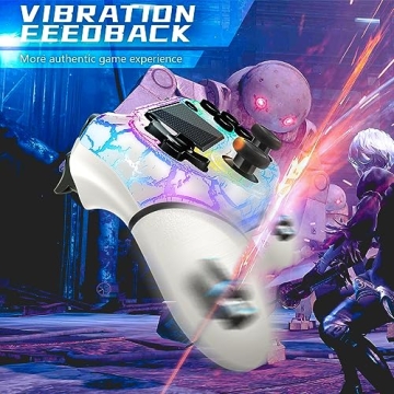 AceGamer Wireless RGB Controller for PS4 and PC - Light Up Design
