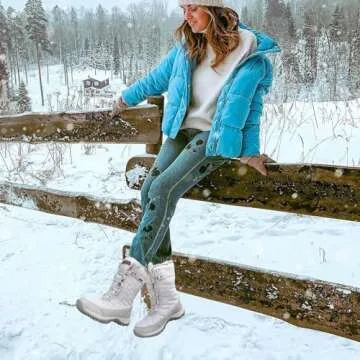 HUMTTO Women's Winter Warm Waterproof Snow Boots - Stylish Cozy Comfort