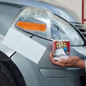 Flex Tape, 4 in x 5 ft, White, Original Thick Flexible Rubberized Waterproof Tape - Seal and Patch Leaks, Works Underwater, Indoor Outdoor Projects - Home RV Roof Plumbing and Pool Repairs