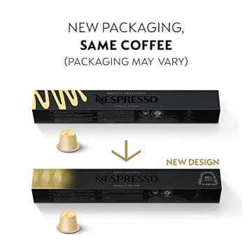 Nespresso Capsules OriginalLine, Vanilla Éclair, Mild Roast Espresso Coffee, 50 Count Espresso Coffee Pods, Brews 1.35oz (ORIGINAL LINE ONLY)