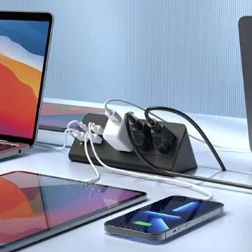 Nightstand Edge Mount Power Strip with USB-C & AC Outlets
