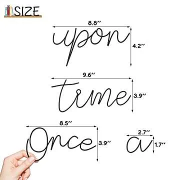 Once Upon a Time Metal Wall Art for Kids Room Decor