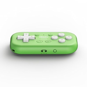 8Bitdo Micro Bluetooth Gamepad Pocket-sized Mini Controller for Switch, Android, and Raspberry Pi, Supports Keyboard Mode (Green)