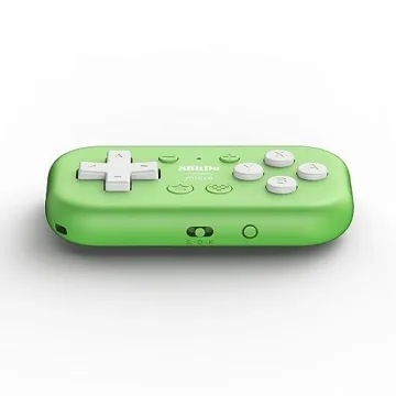8Bitdo Micro Bluetooth Gamepad Pocket-sized Mini Controller for Switch, Android, and Raspberry Pi, Supports Keyboard Mode (Green)