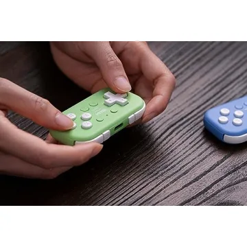 8Bitdo Micro Bluetooth Gamepad Pocket-sized Mini Controller for Switch, Android, and Raspberry Pi, Supports Keyboard Mode (Green)