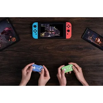 8Bitdo Micro Bluetooth Gamepad Pocket-sized Mini Controller for Switch, Android, and Raspberry Pi, Supports Keyboard Mode (Green)