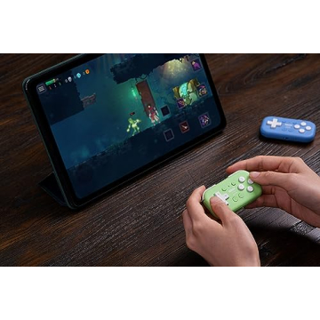 8Bitdo Micro Bluetooth Gamepad Pocket-sized Mini Controller for Switch, Android, and Raspberry Pi, Supports Keyboard Mode (Green)