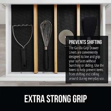 GORILLA GRIP powerGRIP Drawer Shelf Non-Adhesive Liners