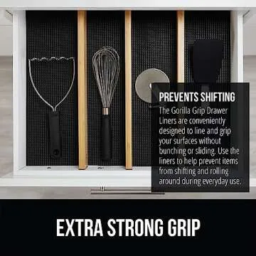 GORILLA GRIP powerGRIP Drawer Shelf Non-Adhesive Liners