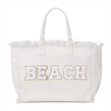 Stylish Ineowelly Tote Bag - Large Beach Bag with Compartments