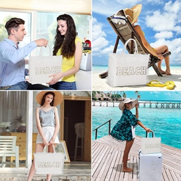 Stylish Ineowelly Tote Bag - Large Beach Bag with Compartments