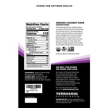 Terrasoul Superfoods Raw Coconut Chips (Organic), 2.25 Lbs (3 Pack)