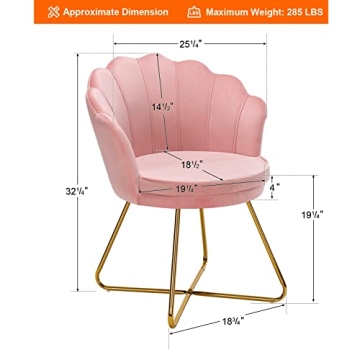 Furnimart Velvet Shell Accent Chair for Stylish Comfort