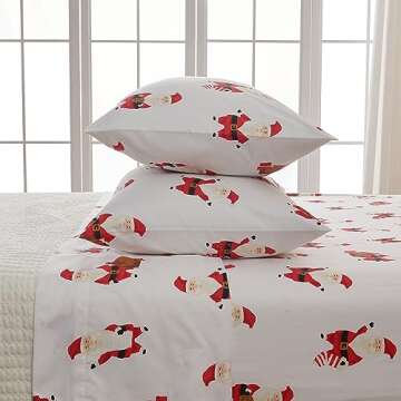Great Bay Home Holiday Microfiber Twin Sheet Set for Comfort
