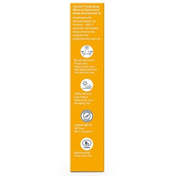 CeraVe 100% Mineral Sunscreen SPF 30 for Healthy Skin