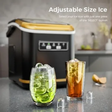 Kismile Countertop Ice Maker - Fast Ice Production Anywhere!