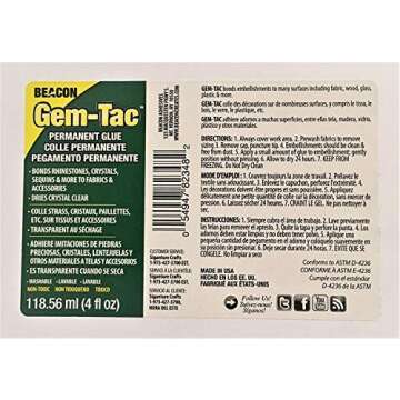 Beacon Gem-Tac Permanent Adhesive, 4-Ounce - 2 Pack