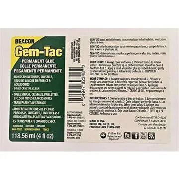 Beacon Gem-Tac Permanent Adhesive, 4-Ounce - 2 Pack