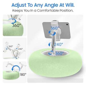 Debtrop Kindle Pillow Stand Holder for Reading in Bed, Tablet iPad Pillow Stand for Lap Compatible with 4.7"-13" Phone, Tablet, iPad, iPhone, Google, Kindle, Samsung(Green)