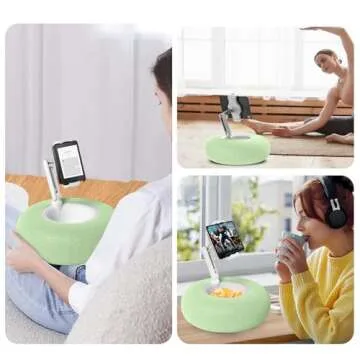 Debtrop Kindle Pillow Stand Holder for Reading in Bed, Tablet iPad Pillow Stand for Lap Compatible with 4.7"-13" Phone, Tablet, iPad, iPhone, Google, Kindle, Samsung(Green)