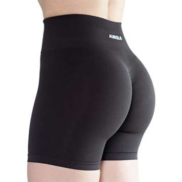 AUROLA Intensify Workout Shorts for Women Seamless Scrunch Short Gym Yoga Running Sport Active Exerc...