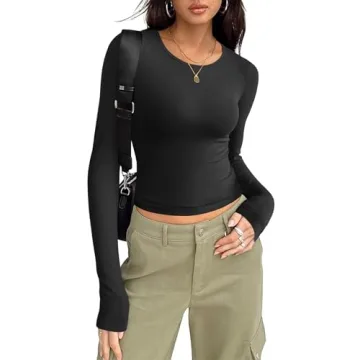 Zeagoo Women's Fall Crop Top - Stylish & Slim Fit