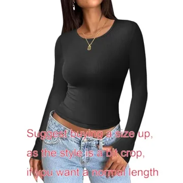 Zeagoo Women's Fall Crop Top - Stylish & Slim Fit