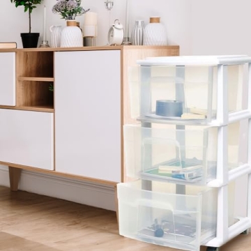 HOMZ 3-Drawer Storage Cart - Versatile Organizer for All