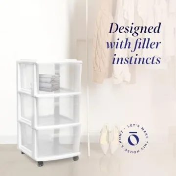 HOMZ 3-Drawer Storage Cart - Versatile Organizer for All