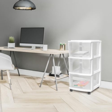 HOMZ 3-Drawer Storage Cart - Versatile Organizer for All