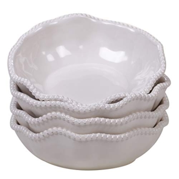 Certified International Cream Perlette 8.5" Melamine All Purpose Bowls, Set of 4