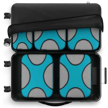 Shacke 6 Set Packing Cubes Lightweight Luggage Organizer